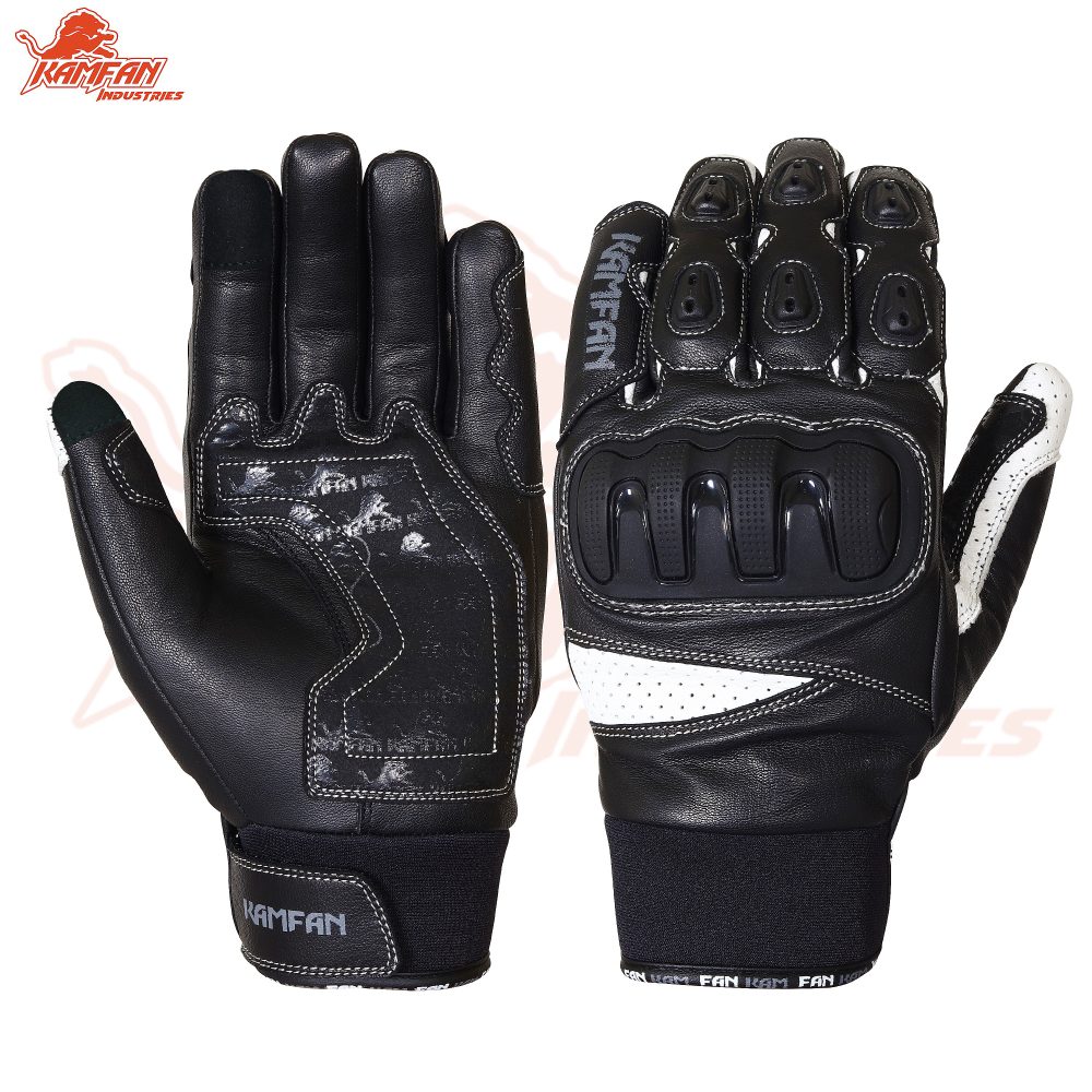 Motorbike Leather Gloves Black