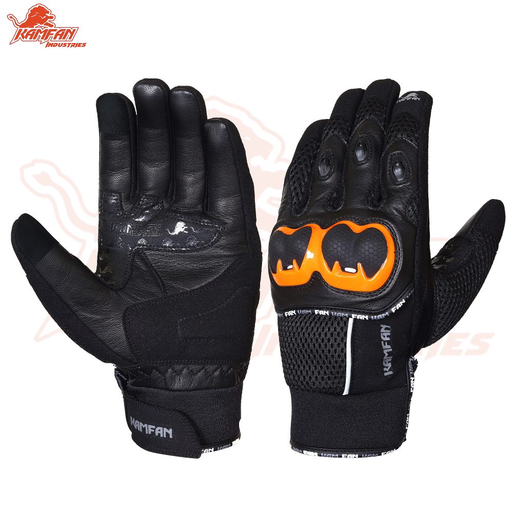 Motorbike Leather Gloves Black