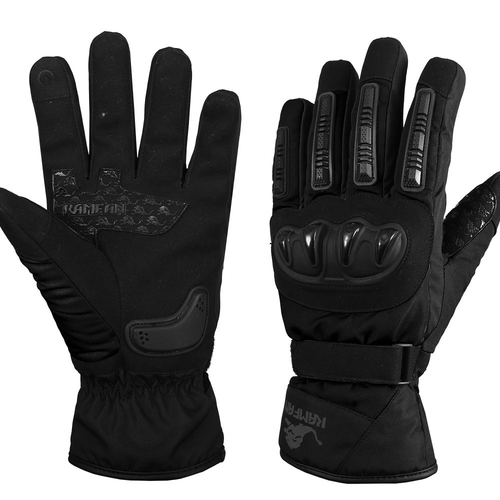 Motorbike Leather Gloves Black