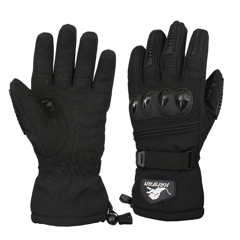 Motorbike Leather Gloves Black