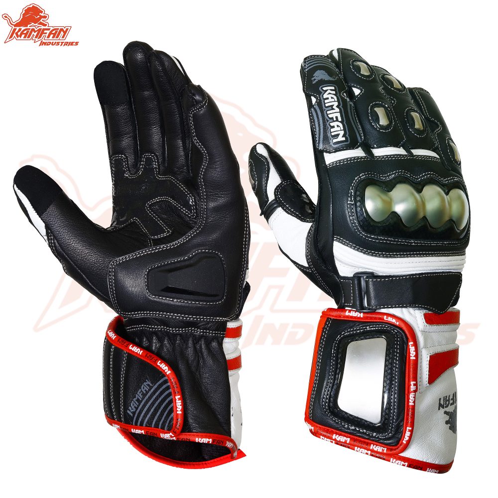 Black Motorbike Leather Gloves